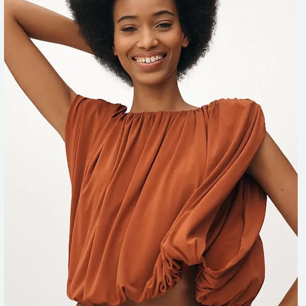 Dolan Terracotta Bubble Blouse
